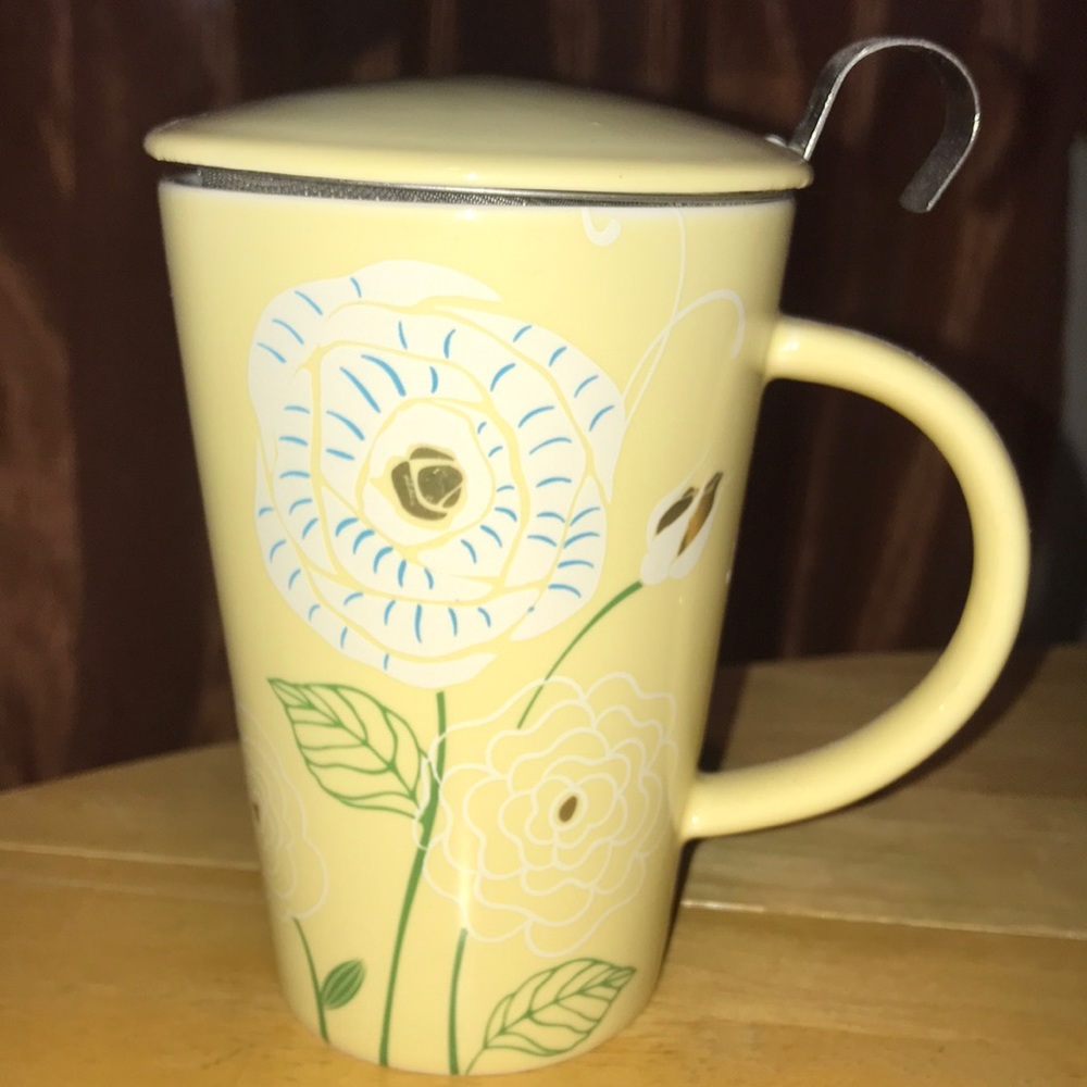 TeaBloom Tea Brew Mug W/Basket Timeless Moments